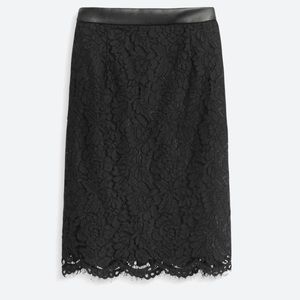 Brixon Ivy Cyndi lace pencil skirt-black with dark blue underlay
